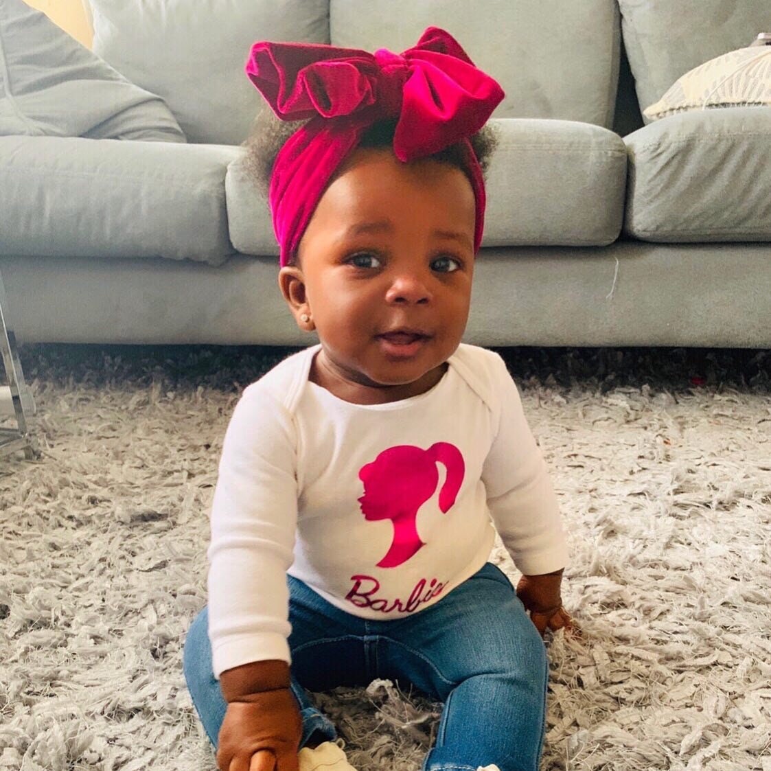 Cranberry-Oversized Bow Headband for Baby Girl and Toddler Velvet Top Knot Headband