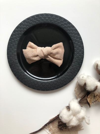 Beige Hair Bow