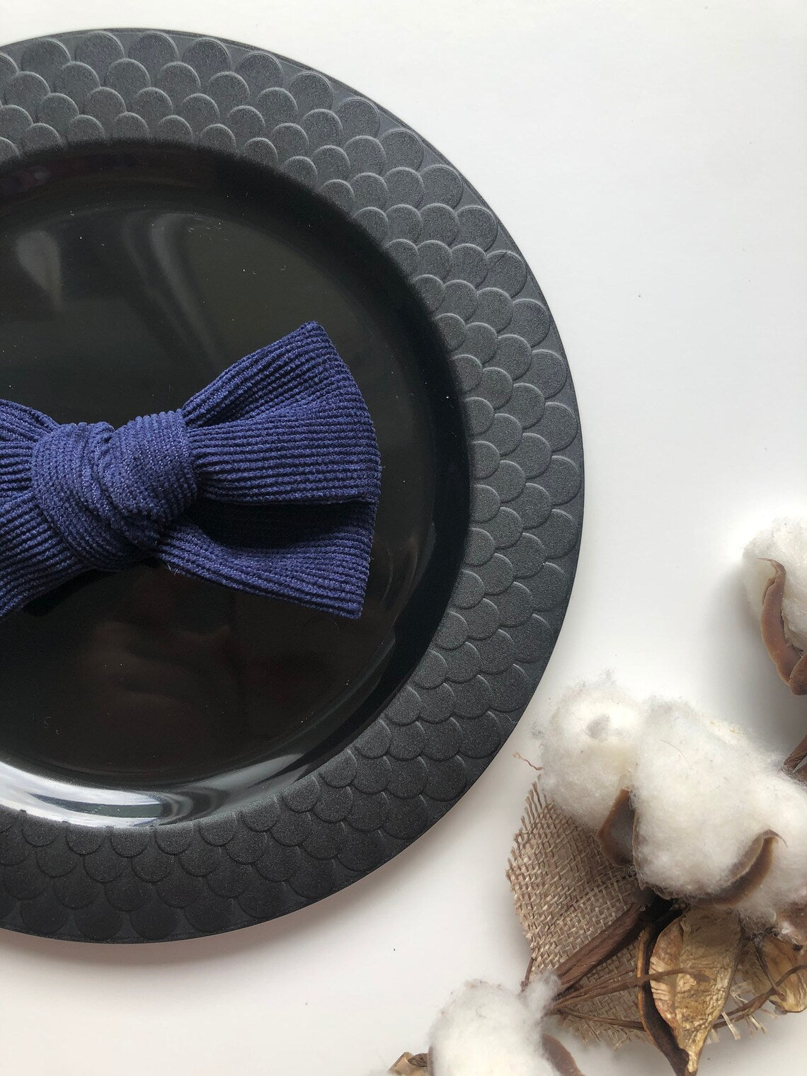 Midnight Mulberry Hair Bow
