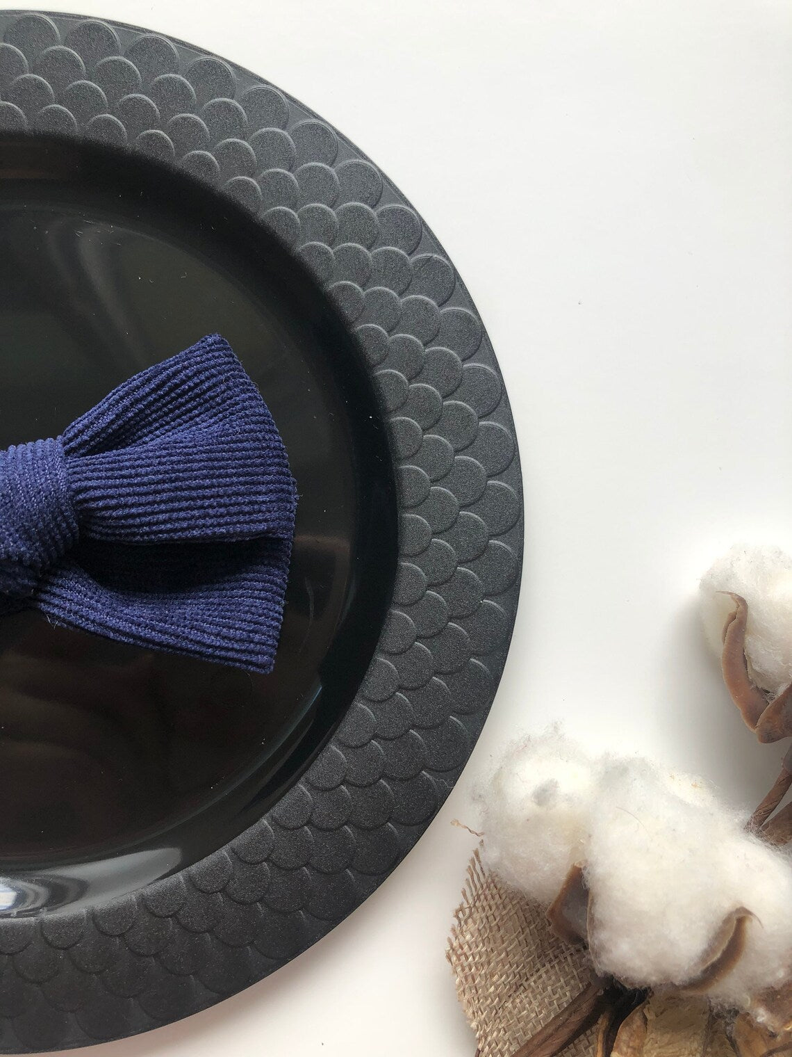 Midnight Mulberry Hair Bow
