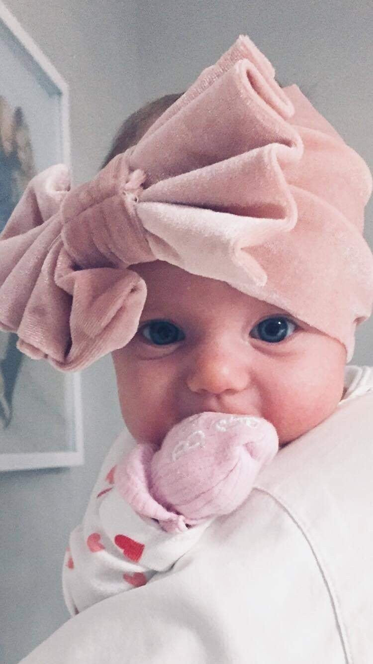 Rose Gold Baby Girl and Toddler Velvet Top Knot Headband
