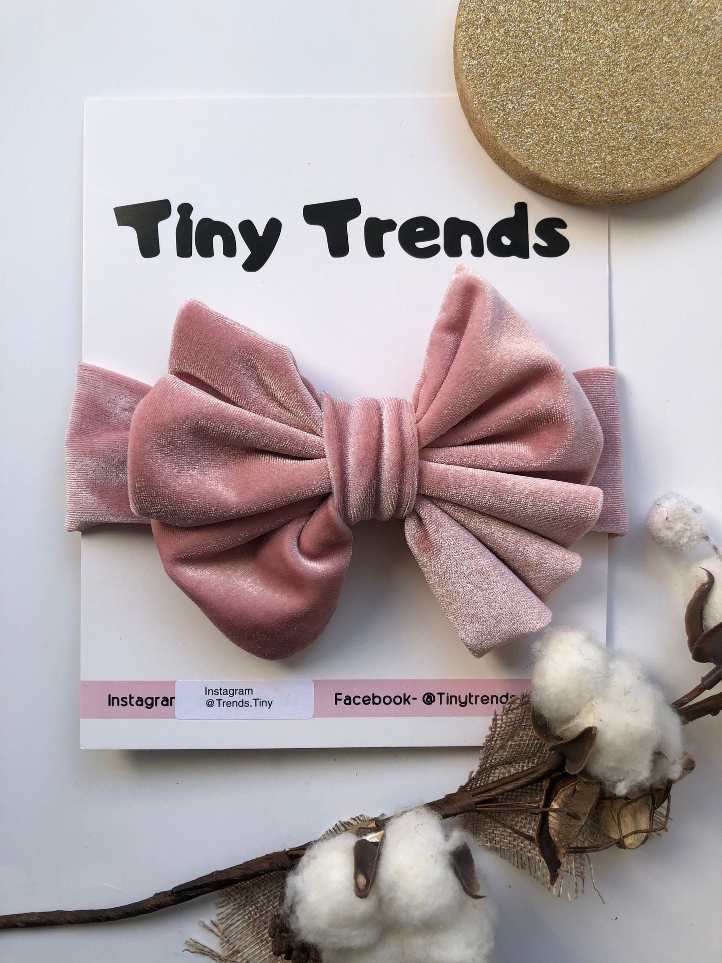 Rose Gold Baby Girl and Toddler Velvet Top Knot Headband