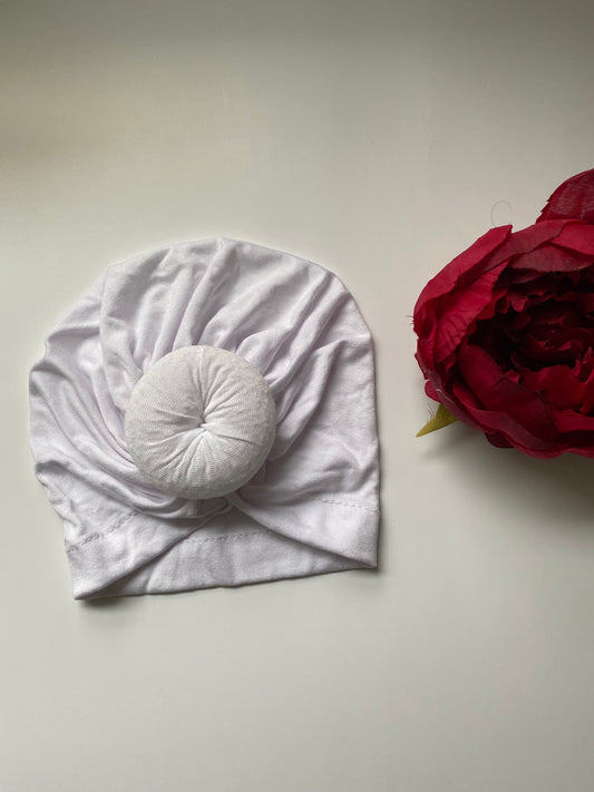 Classic Turban for newborn to toddler- Classic white