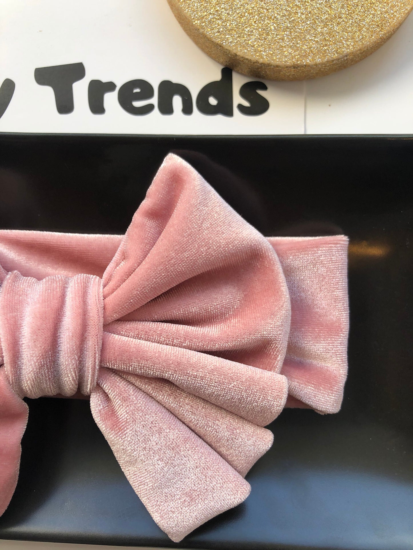 Rose Gold Baby Girl and Toddler Velvet Top Knot Headband
