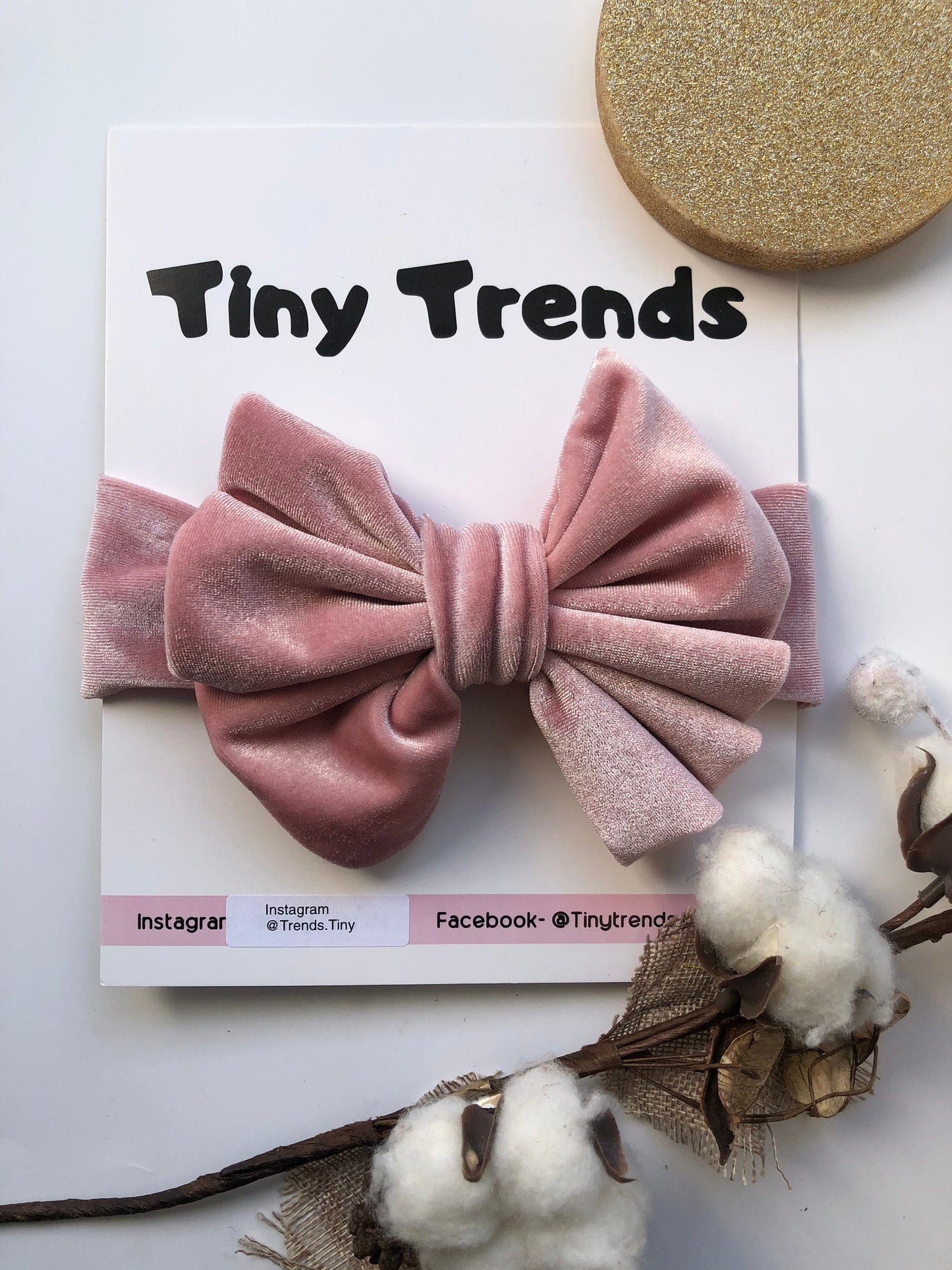 Rose Gold Baby Girl and Toddler Velvet Top Knot Headband